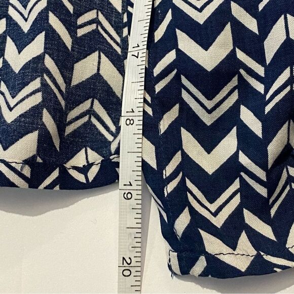 BeachLunchLounge Blue & White Chevron Sleeveless Maxi Length Summer Dress Size M - Picture 13 of 13